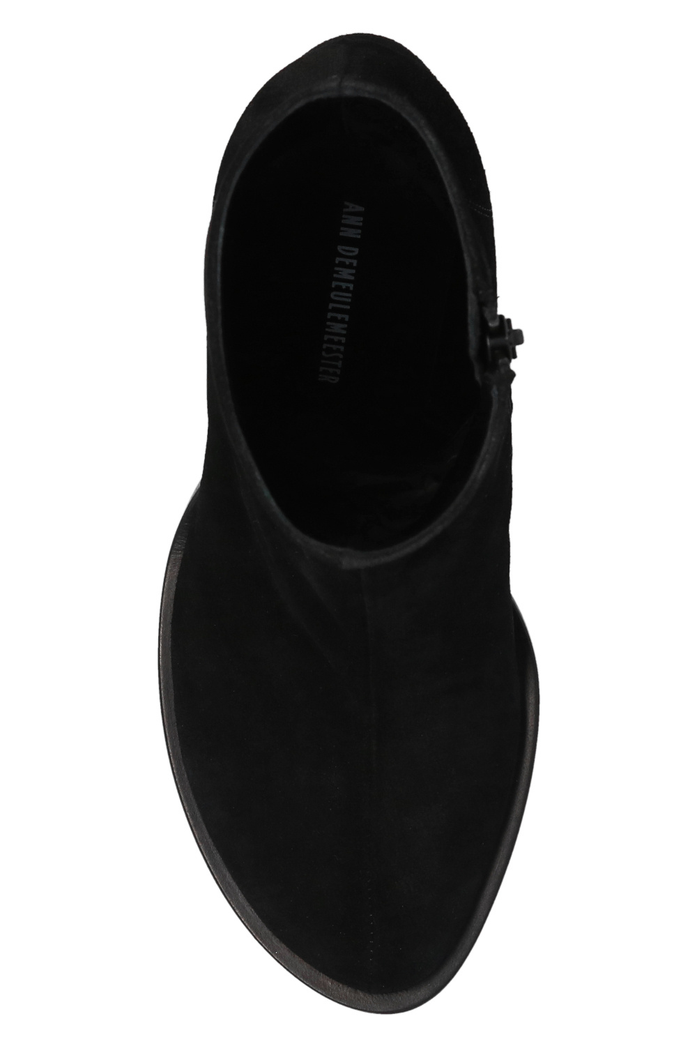 Black 'Lisa' suede heeled ankle boots Ann Demeulemeester